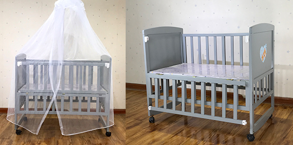 newborn baby wood crib